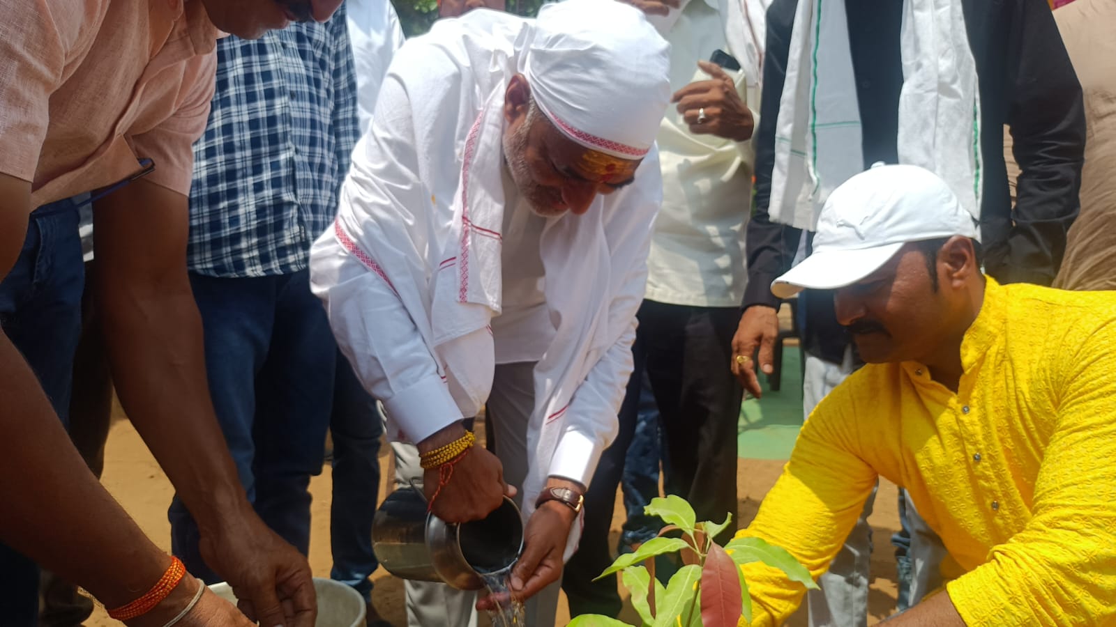  नव निर्वाचित सांसद दर्शन सिंह चौधरी ने किया वृक्षारोपण