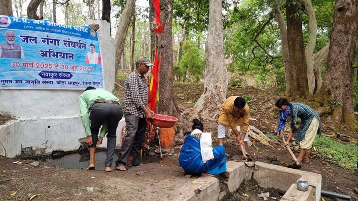 जल संरक्षण की ओर सार्थक कदम: शाहपुर विकासखंड में जल गंगा संवर्धन अभियान का सफल आयोजन